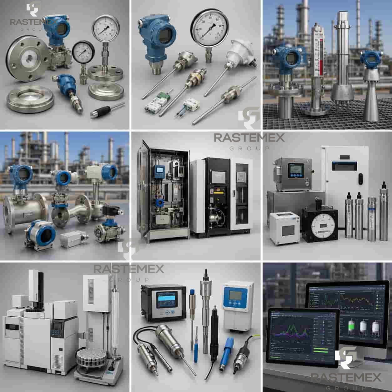 Industrial Equipment Catalog — Pipe, Valves, OCTG, Instrumentation Process analyzers and process measurement equipment — supplier collage