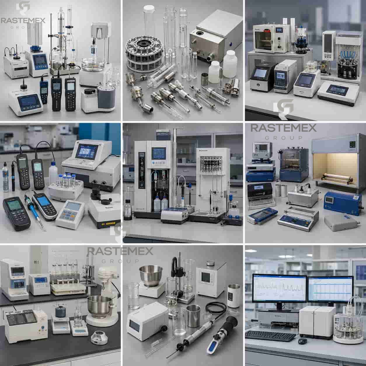Industrial Equipment Catalog — Pipe, Valves, OCTG, Instrumentation Industrial laboratory equipment and parts — supplier collage