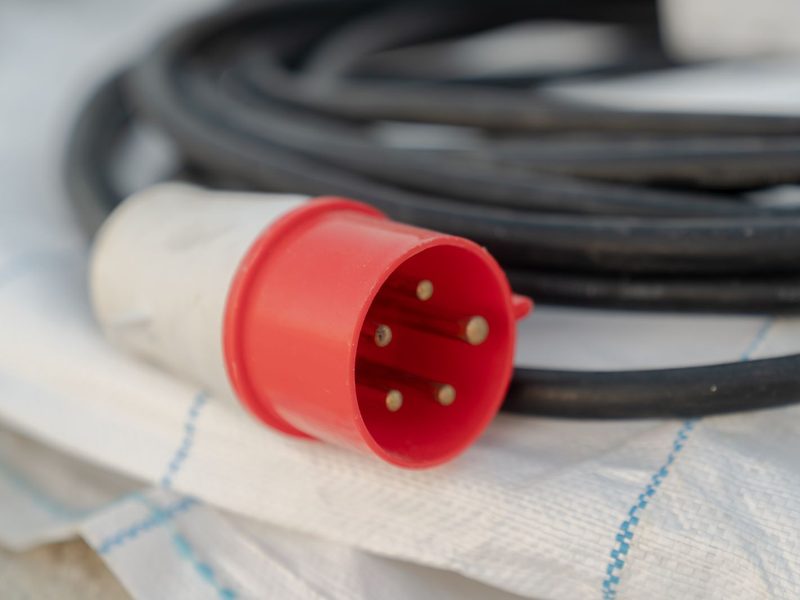 Industrial Equipment Sourcing Company — Valves, Pipe, OCTG, MRO Supplies Red industrial power plug with rubber extension cable